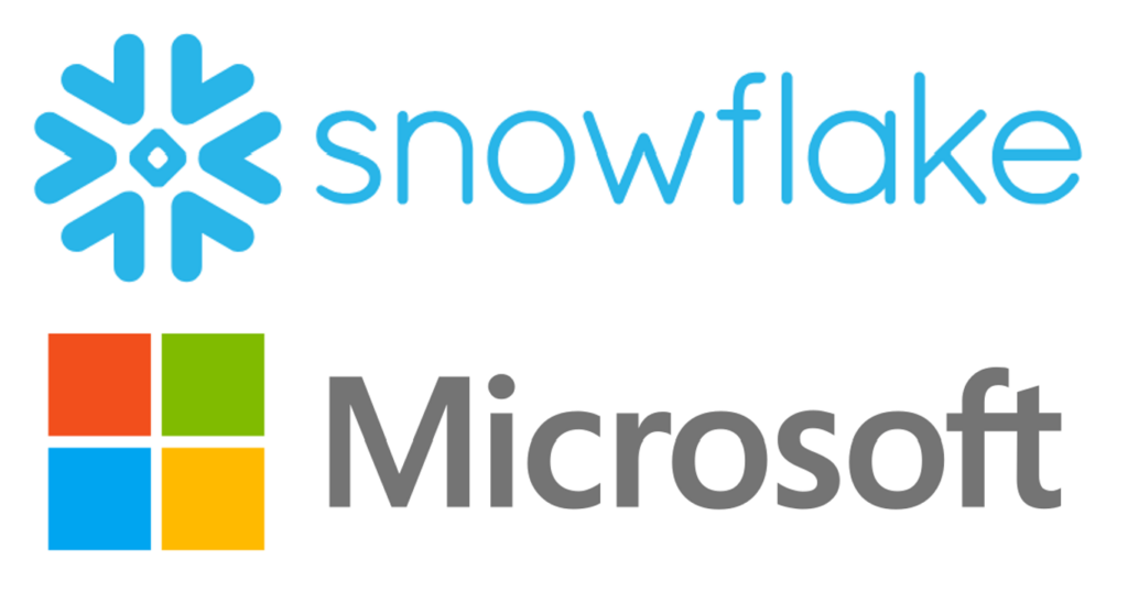 Microsoft and Snowflake Logos