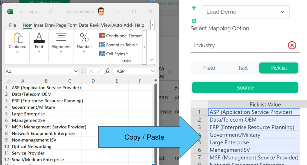 Salesforce Picklists mapped to old data