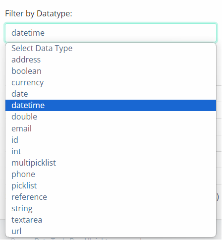 Salesforce Field Types