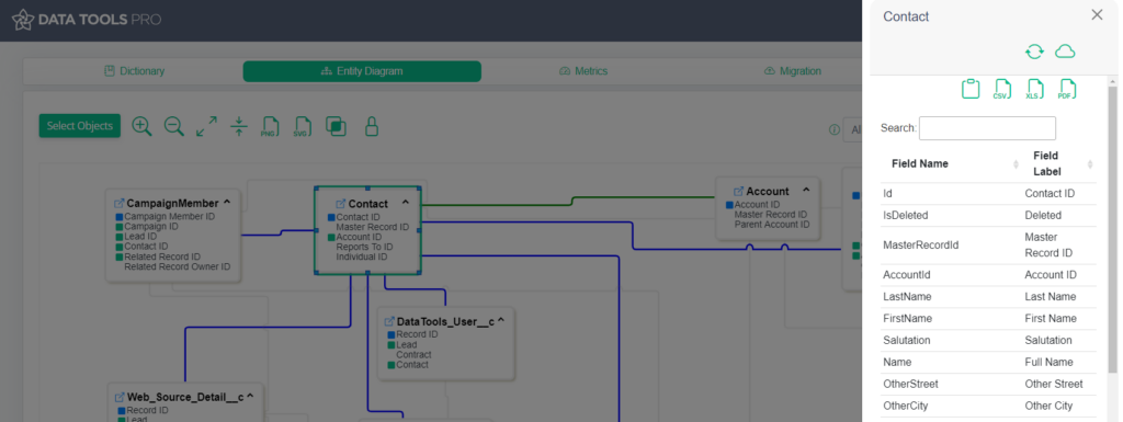 Salesforce Data Dictionary