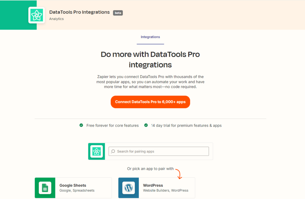 Zapier DataTools Pro