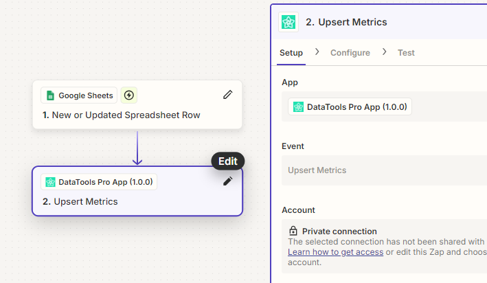 Zapier to DataTools Pro