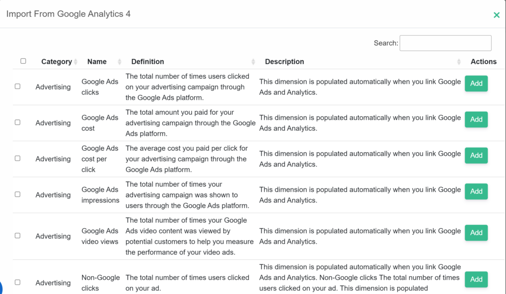 Filter and Add Google Analytics