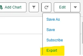 Export Salesforce report to Excel