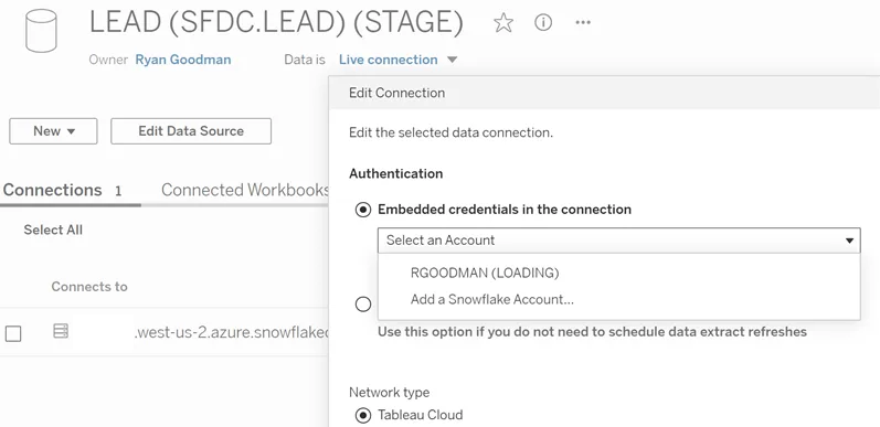 Change Snowflake OAuth